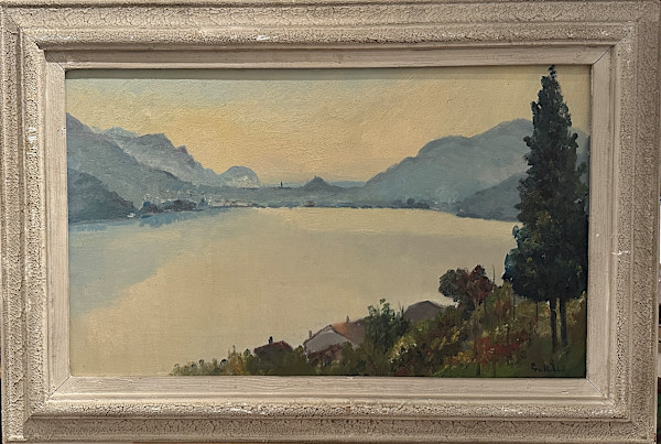 Golfo di Ponte Ceresio (Morcote mit Porto Ceresio) by Roberto Marcello Iras Baldessari (1894-1965), Image 1.