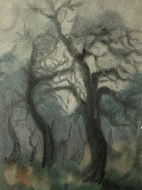 Castagni d’inverno by Giovanni Molteni (1898-1990)