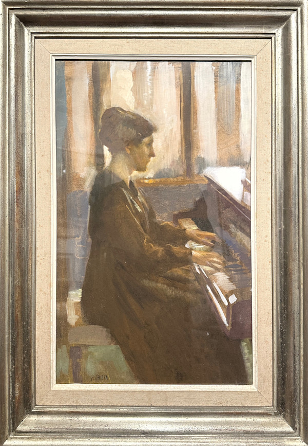 Germaine al piano by Pietro Chiesa (1892-1948), Image 1.