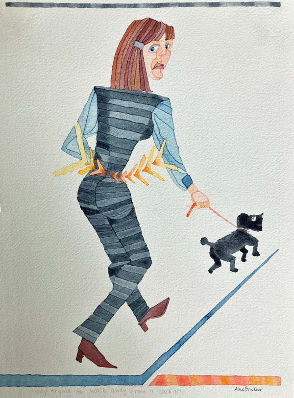 Backache with Dog by alice brickner