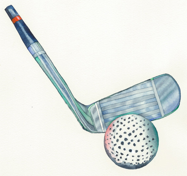 Golf Club and Ball by alice brickner