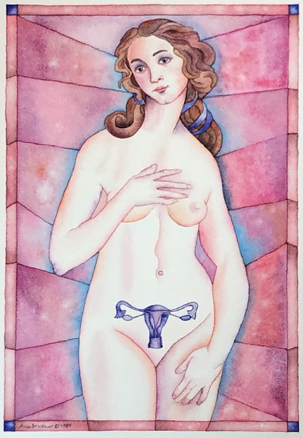 Woman with Uterus by alice brickner