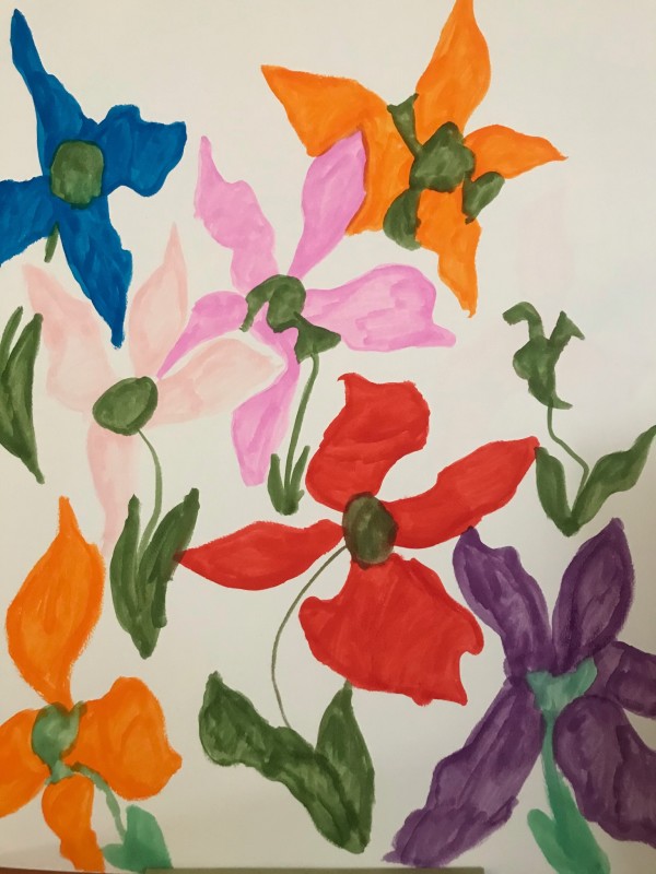Seven Watercolor Flowers by Emily Rose Govier Honderich