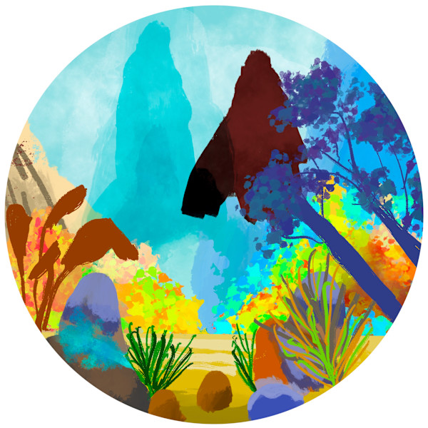 Circle_Landscape_Cliffs by Emily Rose Govier Honderich