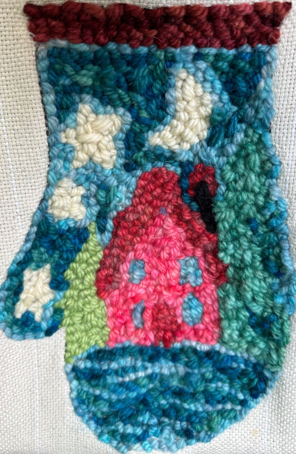 Pink House Oven Mitt by Emily Rose Govier Honderich