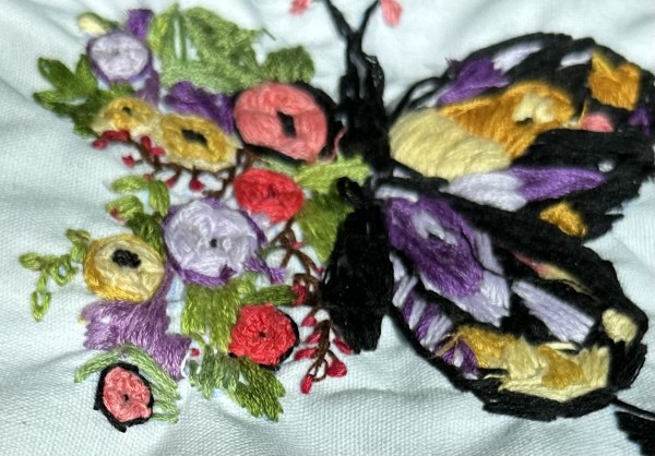 Butterfly Embroidery by Emily Rose Govier Honderich