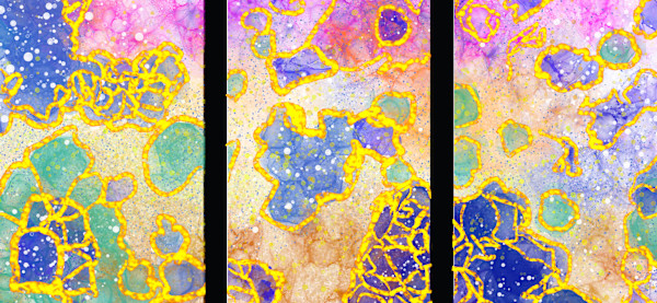 Abstract Triptych by Emily Rose Govier Honderich, Image 1.