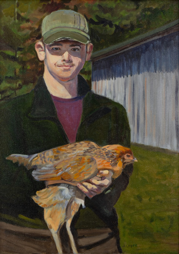 Boy with Chicken by Joan M.Losee