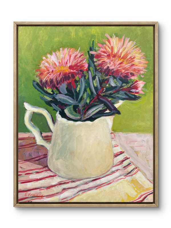 Pink Pigface in White Jug by Elle France