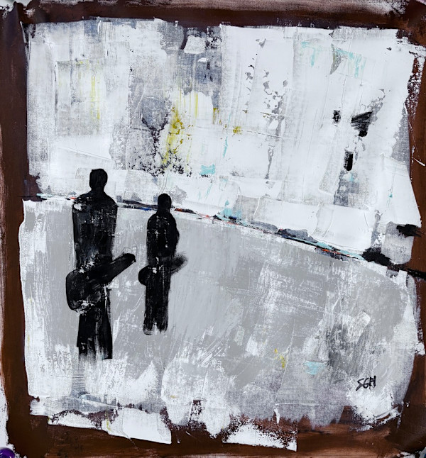 Hommage to my friend - acrylic on canvas 20x20 by S. Gordon Harwood