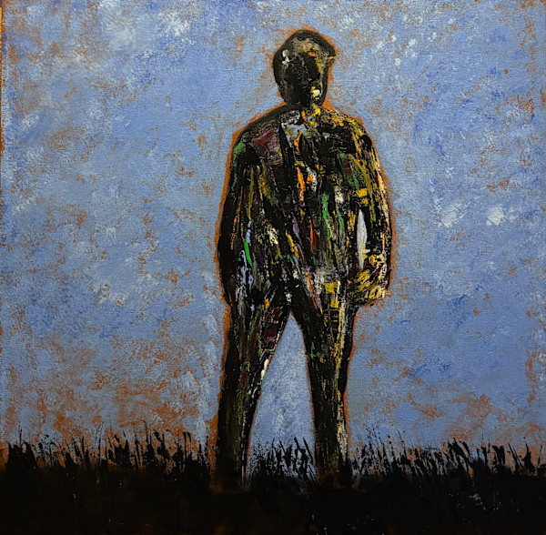 Waiting at Crossroads - Acrylic on canvas 24x24 by S. Gordon Harwood, Image 3.