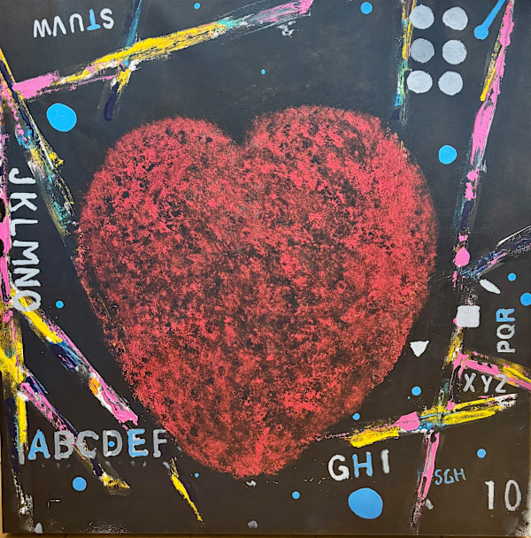 Matters of the Heart - acrylic on Canvas 24x24 by S. Gordon Harwood