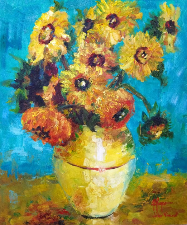 Sunflowers, after Van Gogh by Jeannina Blanco