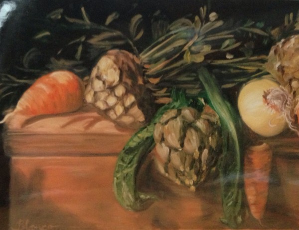 Still life with vegetables, after Chaignet by Jeannina Blanco