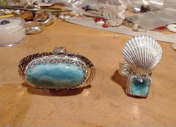 Blue Rings by Artist Aimee J
