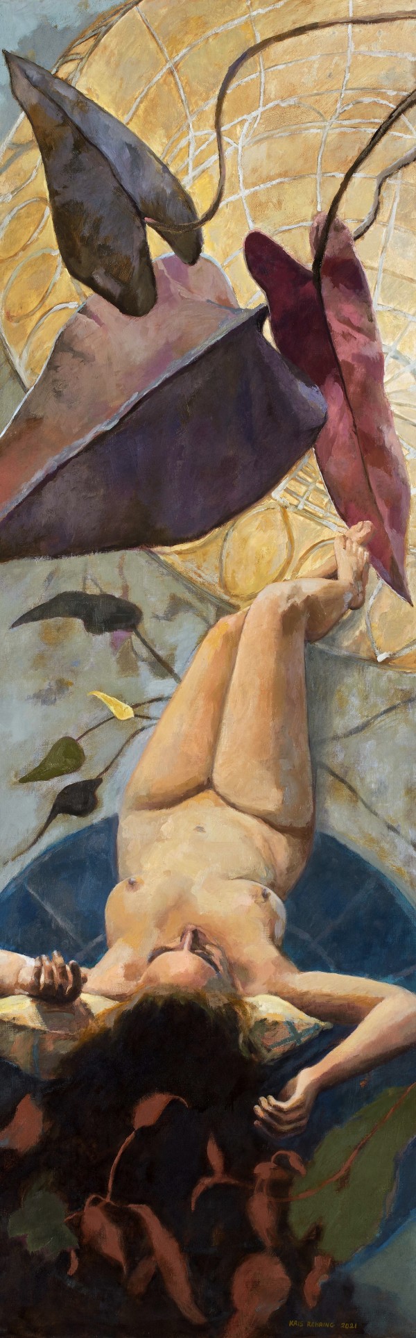 Vining Philodendron and Figure by Kris Rehring