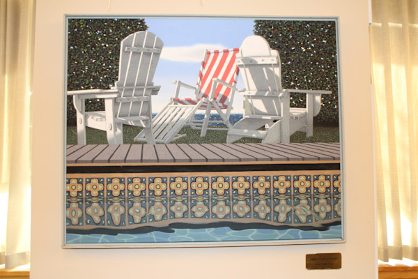 Three Chairs Poolside by David Dodge Gray (American, b. 1953)