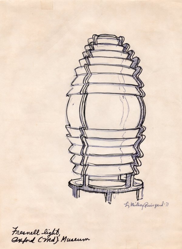 Fresnell Light, Oxford (MD) Museum by Liz Whitney Quisgard (1929-2024)