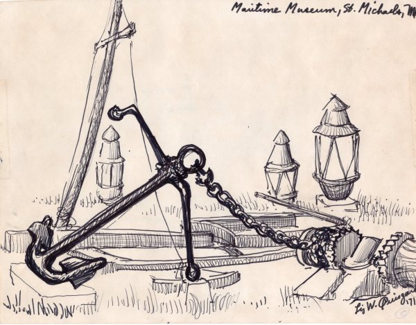 Maritime Museum, St. Michaels, Maryland by Liz Whitney Quisgard (1929-2024)