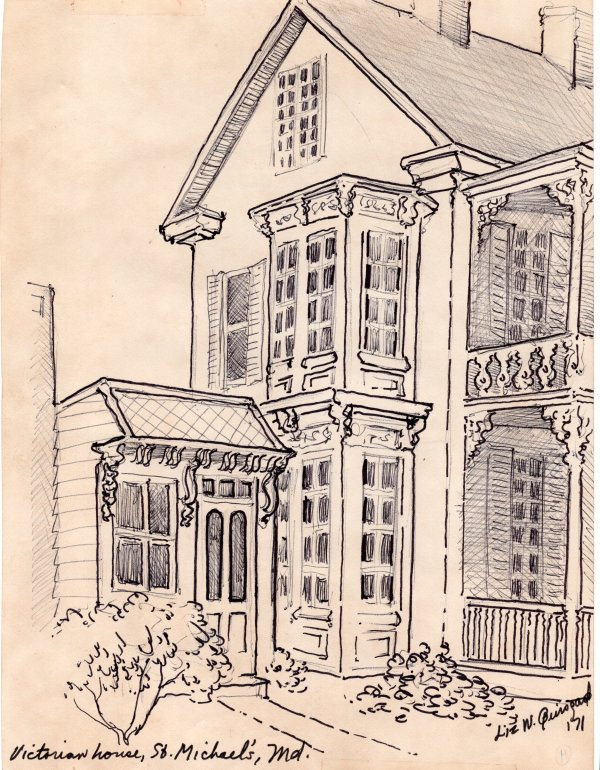 Victorian House, St. Michael's, Maryland by Liz Whitney Quisgard (1929-2024)