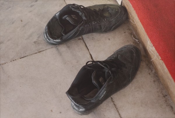 Man's Shoes Outside A Mosque, Istanbul by Helen Donis-Keller