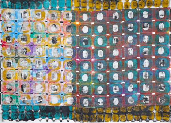 Technicolor Fence Patterns #4 by Jeanne Williamson Ostroff