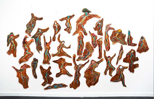 Dancing Figure Cut Outs by Rumi Tsuda Estate