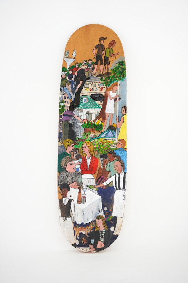 Skateboard Deck - "Would You Care For Wine?" by Rumi Tsuda Estate