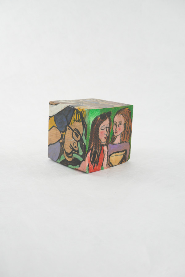 Hand Painted Wood Block by Rumiko "Rumi"  Tsuda Estate, Image 4.