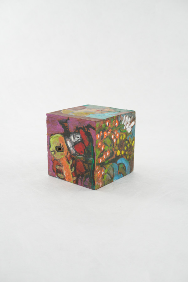 Hand Painted Wood Block by Rumiko "Rumi"  Tsuda Estate, Image 3.