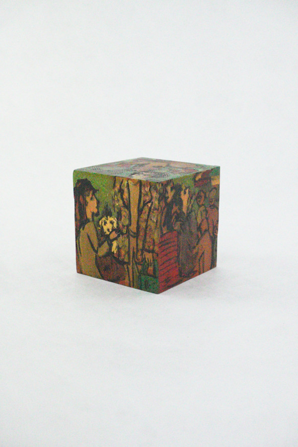 Hand Painted Wood Block by Rumiko "Rumi"  Tsuda Estate, Image 4.