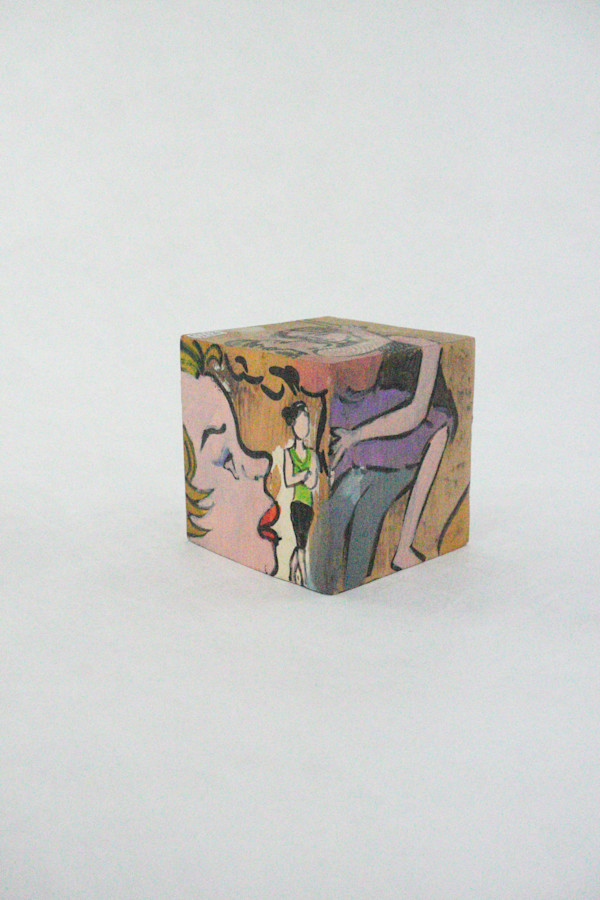 Hand Painted Wood Block by Rumiko "Rumi"  Tsuda Estate, Image 4.