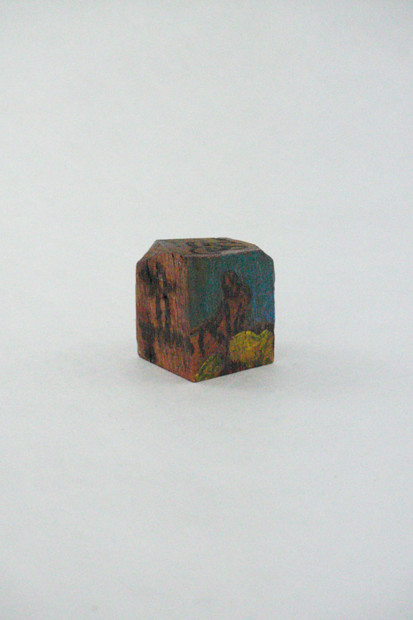 Hand Painted Wood Block by Rumiko "Rumi"  Tsuda Estate, Image 3.