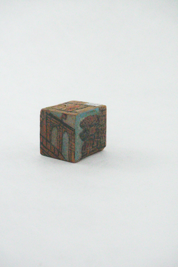 Hand Painted Wood Block by Rumiko "Rumi"  Tsuda Estate, Image 3.