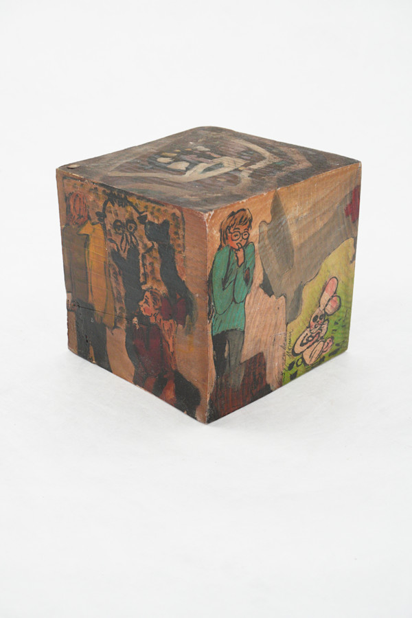 Hand Painted Wood Block - "Guggenheim Museum" by Rumiko "Rumi"  Tsuda Estate