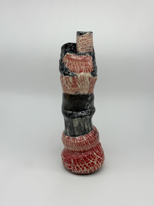 Vase - Red & Black by Rumiko "Rumi"  Tsuda Estate