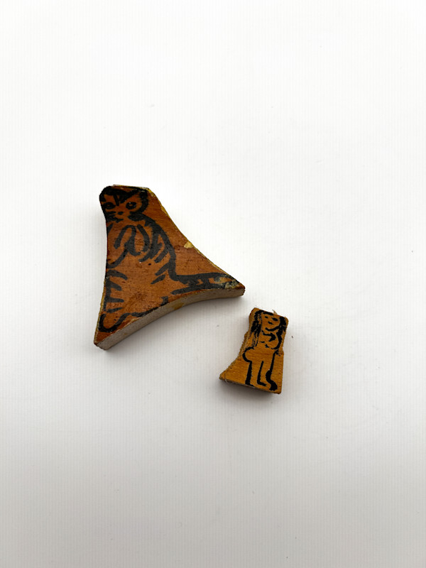 Painted Wood Block - Cat by Rumiko "Rumi"  Tsuda Estate