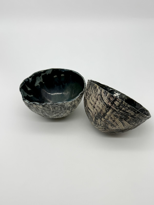 Bowl (Wave) Blue interior by Rumiko "Rumi"  Tsuda Estate