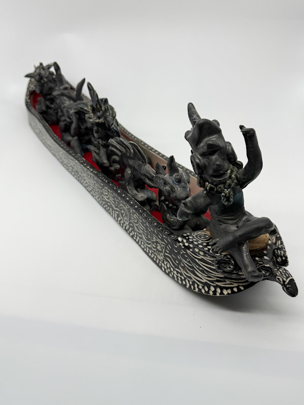 Sculpture- Ceramic Boat + 7 Figurines by Rumiko "Rumi"  Tsuda Estate