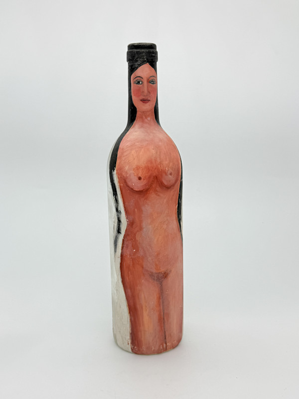 Painted Bottle 1 of 3 Female Figure by Rumiko "Rumi"  Tsuda Estate