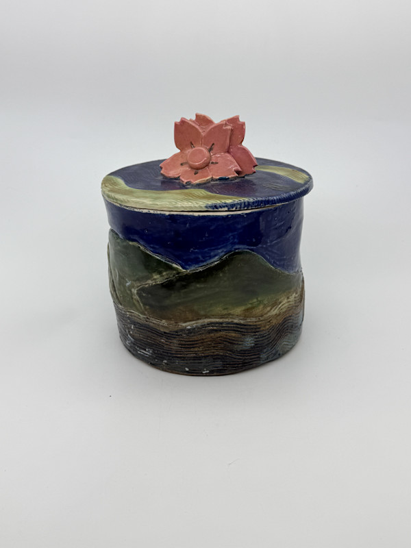 Vessel with Floral Lid by Rumiko "Rumi"  Tsuda Estate
