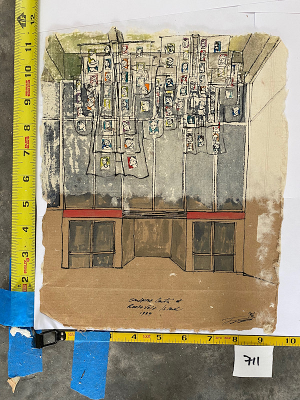 Installation Sketch | Sculpture Center at Roosevelt Island 1997 by Rumiko "Rumi"  Tsuda Estate