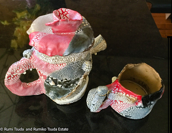 Mug Red & black,  #17-7 by Rumi Tsuda