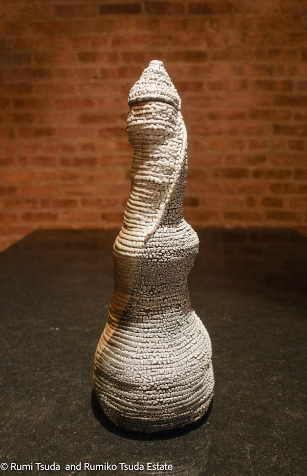 Tall Vase with Cap, #17-35 by Rumi Tsuda