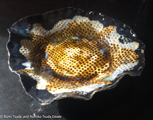 Sunset, Plate with Kamakurabori by Rumi Tsuda