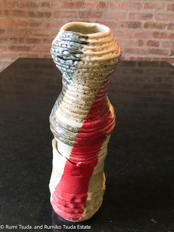 Red Stripe, Vase by Rumi Tsuda
