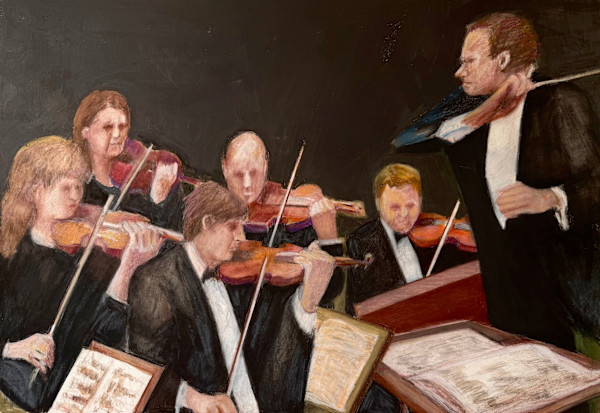 Conducting Strings in Black by Jeanne Goodman, Image 1.