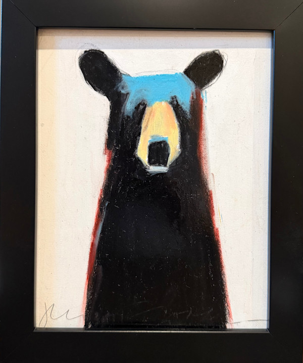 Long Tall Bear with red  and blue by Jeanne Goodman, Image 1.