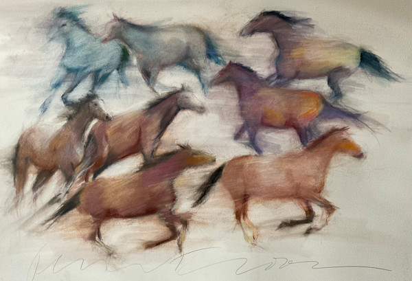 Horses Circling by Jeanne Goodman