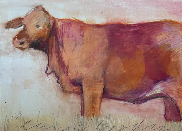 Big red cow by Jeanne Goodman